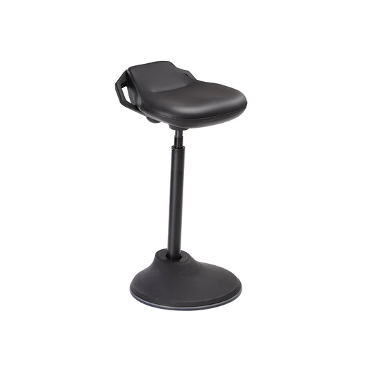 Standing Desk Chair, Swivel Ergonomic Standing Stool, Adjustable Height 23.6-33.3 Inches, Sitting Balance Chair Office, PU, Black