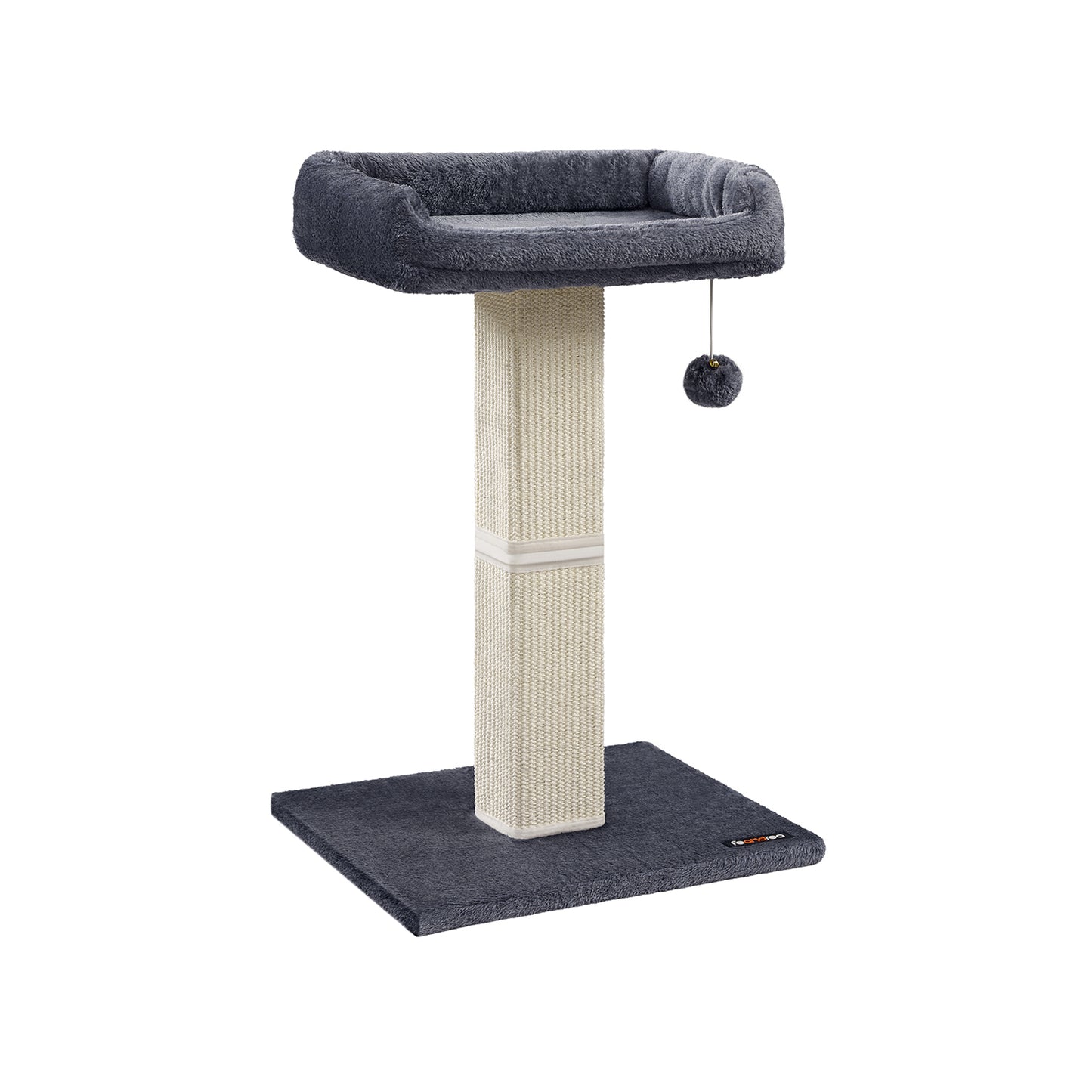 Cat Scratching Post with Plush Perch, 27.9-Inch