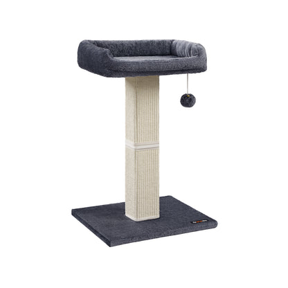 Cat Scratching Post with Plush Perch, 27.9-Inch
