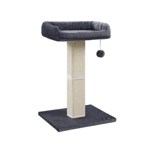 Cat Scratching Post with Plush Perch, 27.9-Inch