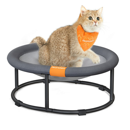 Elevated Oval Dog Bed for Small and Large Dogs Gray - Gray / M (20.5"L x 16.5"W x 7.9"H)