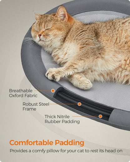 Elevated Oval Dog Bed for Small and Large Dogs Gray