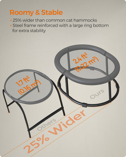 Elevated Oval Dog Bed for Small and Large Dogs Gray