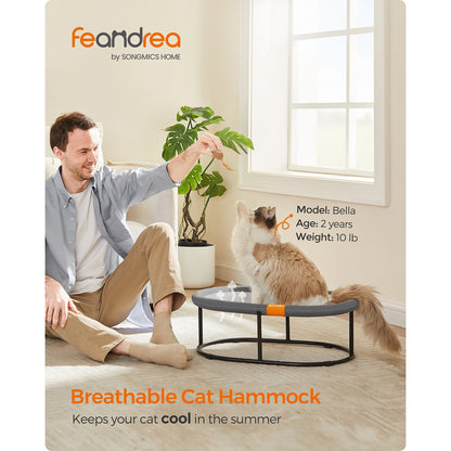 Elevated Oval Dog Bed for Small and Large Dogs Gray