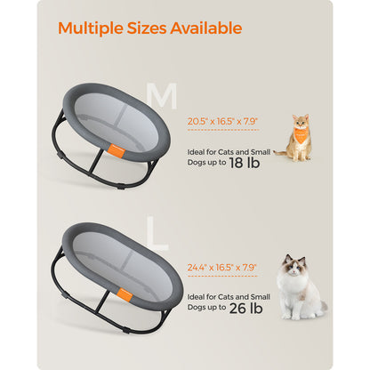 Elevated Oval Dog Bed for Small and Large Dogs Gray