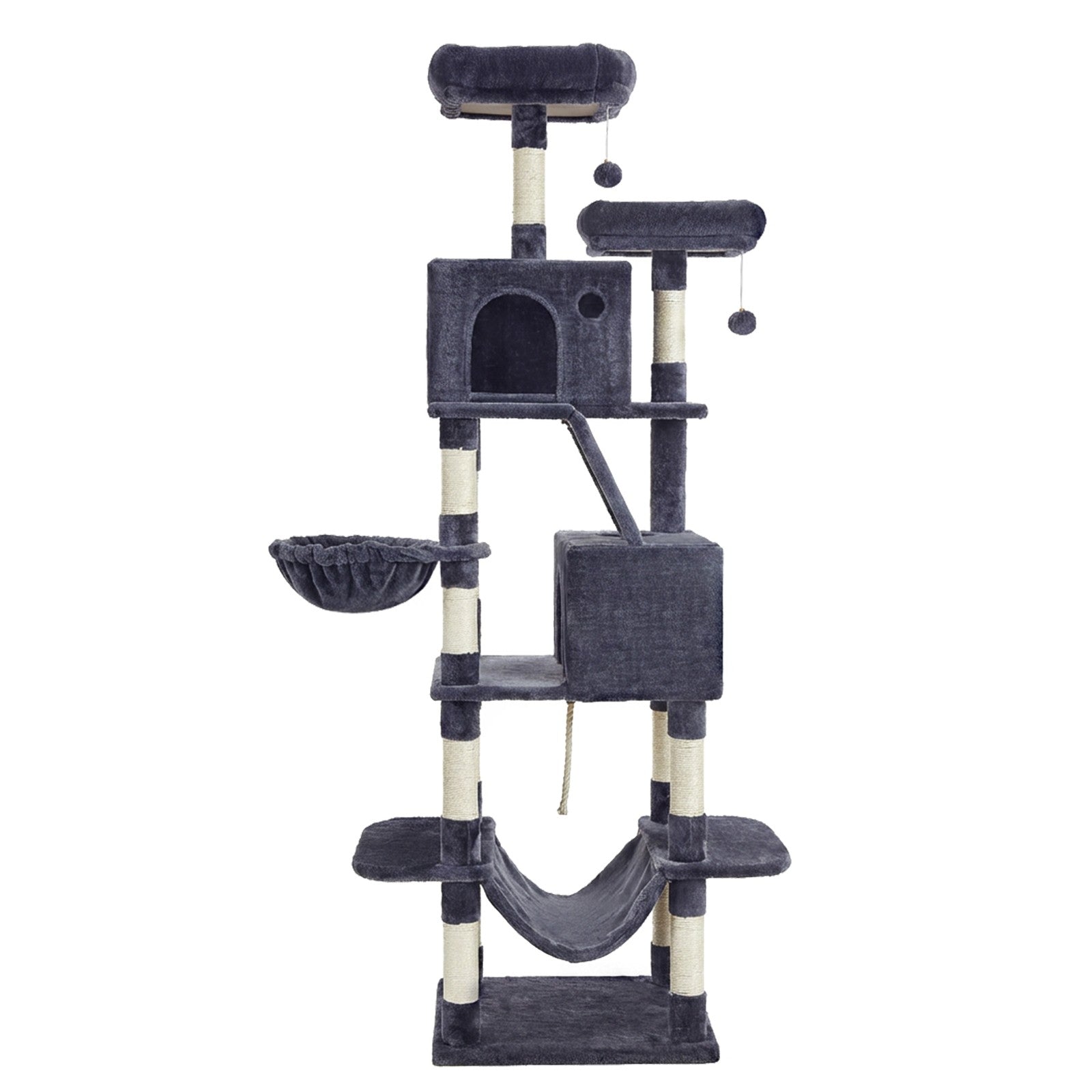 Large cat tree with scratching posts hammock and perches for indoor cats - image 16