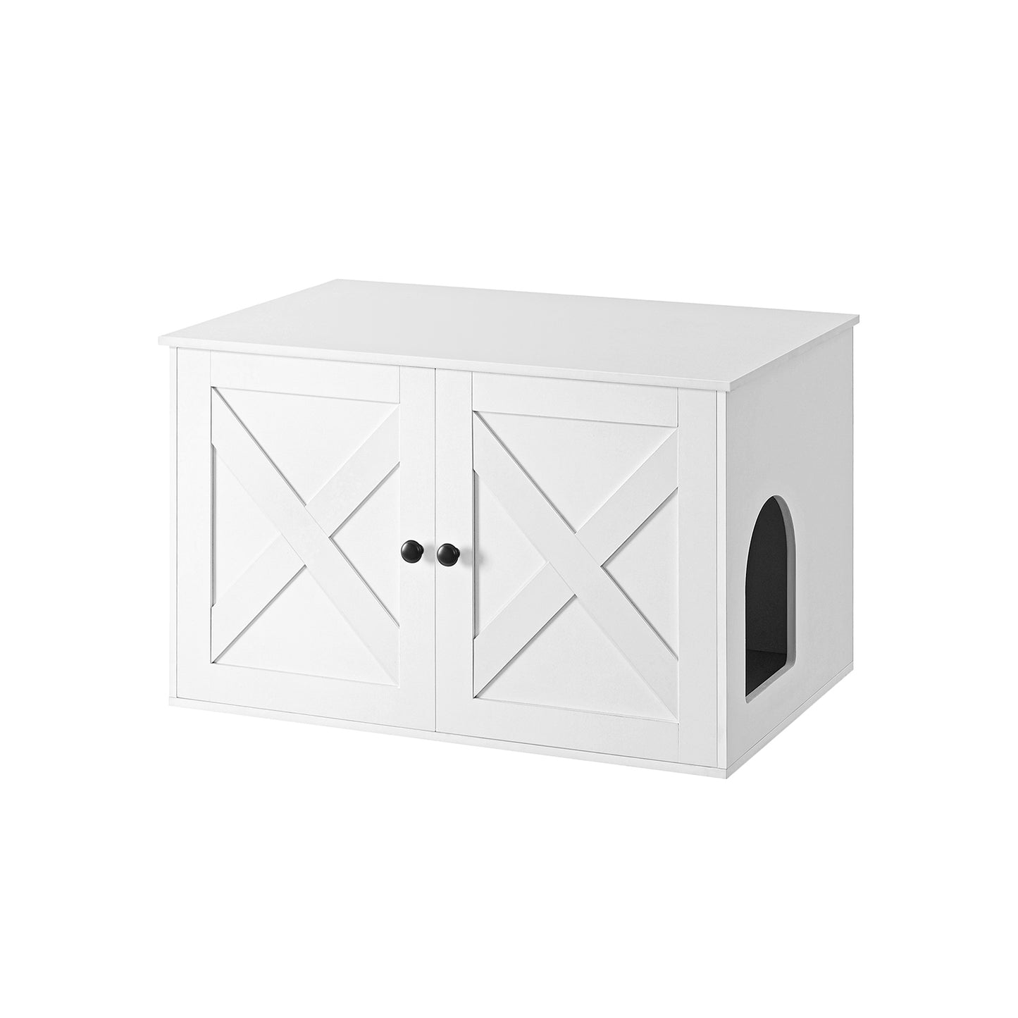Cat Litter Box Enclosure with Removable Divider - HWLEXTRA 