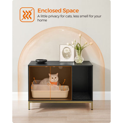 Modern Cat Litter Box Furniture Hidden
