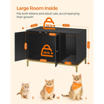 Modern Cat Litter Box Furniture Hidden