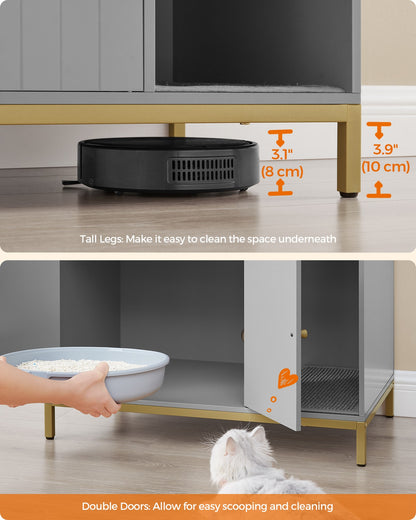 Modern Cat Litter Box Furniture Hidden