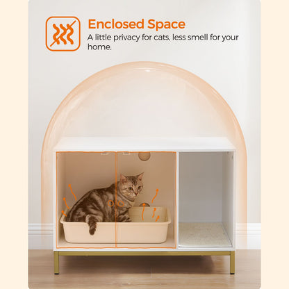 Modern Cat Litter Box Furniture Hidden