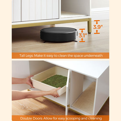 Modern Cat Litter Box Furniture Hidden