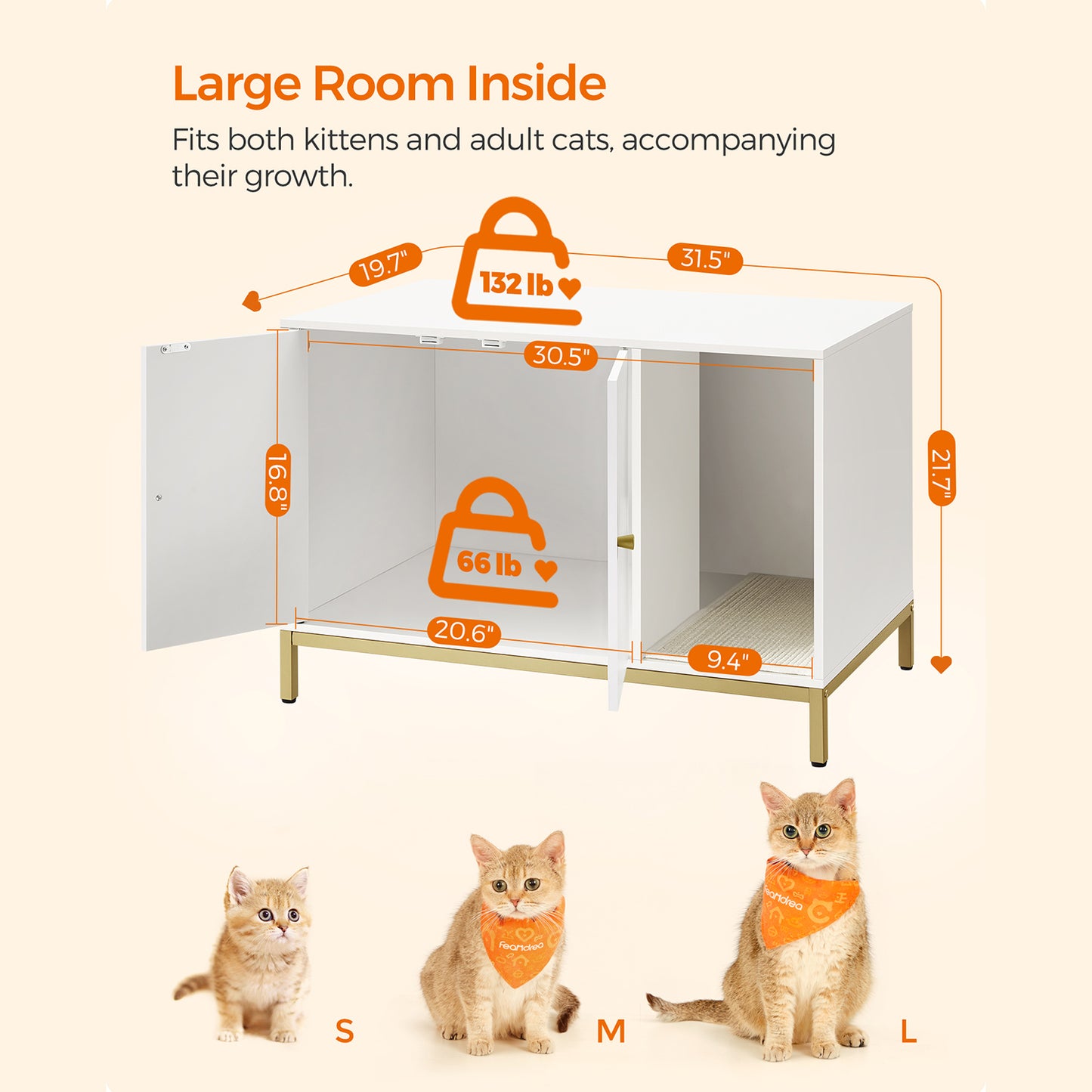 Modern Cat Litter Box Furniture Hidden