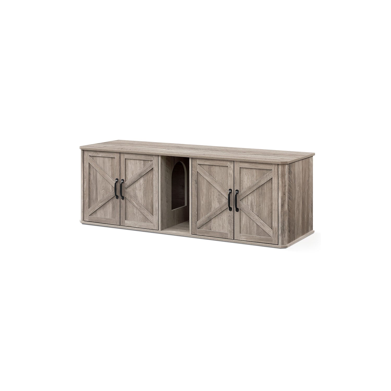 Modern Cat Litter Box Furniture Hidden for 2 Cats - image 2