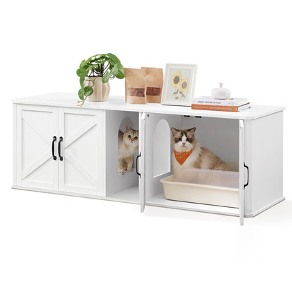 Modern Cat Litter Box Furniture Hidden for 2 Cats - image 19
