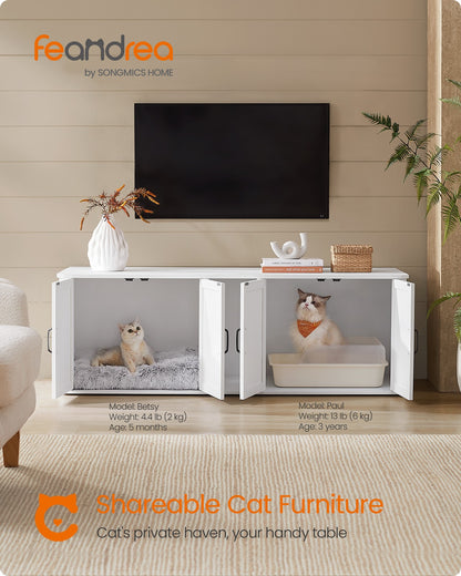 Modern Cat Litter Box Furniture Hidden for 2 Cats - image 20