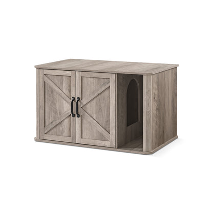 Modern Cat Litter Box Furniture Hidden with Front Entry - image 2
