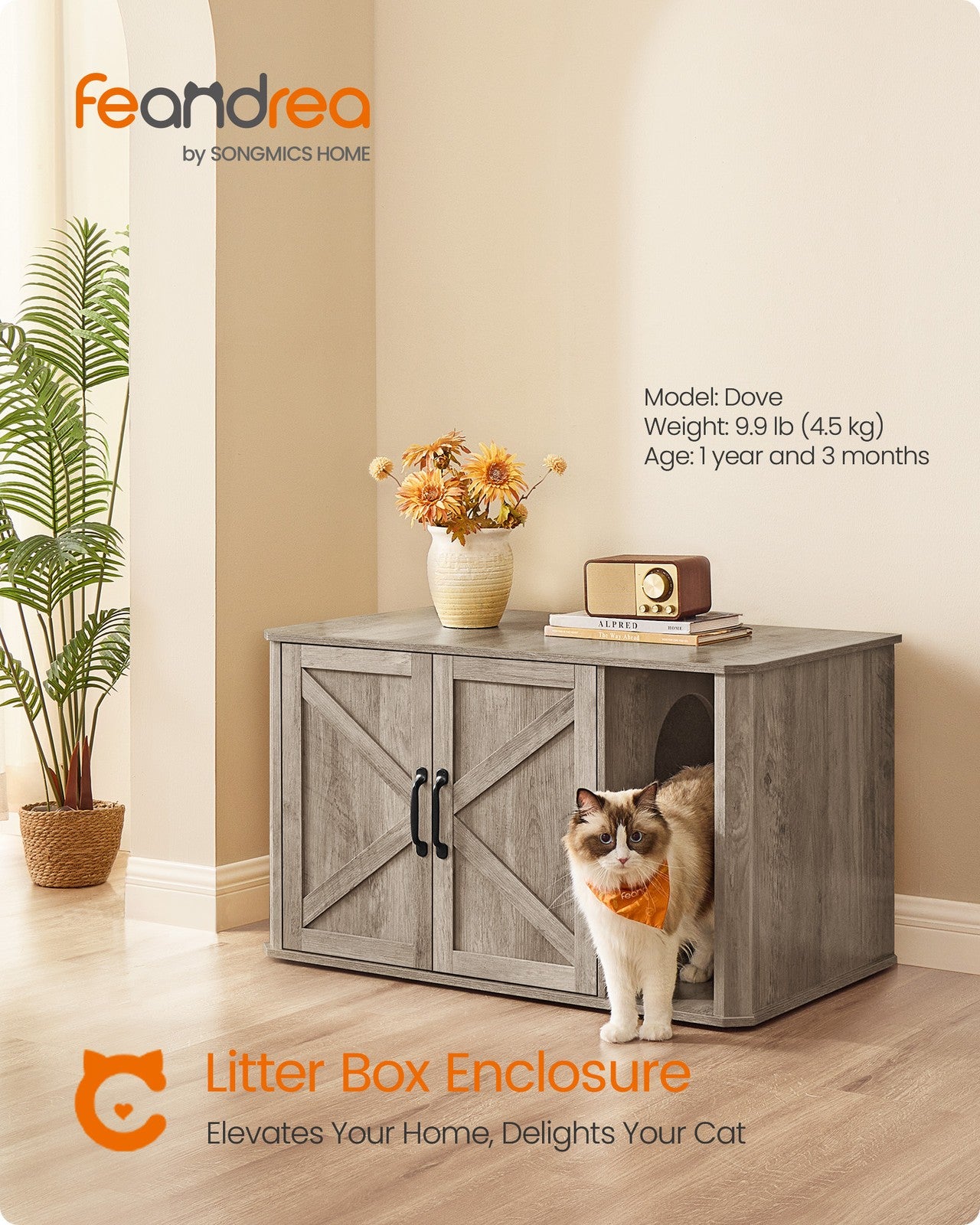 Modern Cat Litter Box Furniture Hidden with Front Entry - image 3