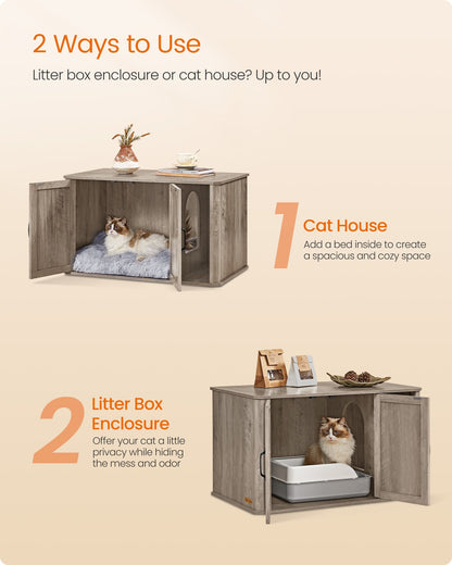 Modern Cat Litter Box Furniture Hidden with Front Entry - image 4