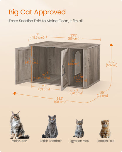Modern Cat Litter Box Furniture Hidden with Front Entry - image 6
