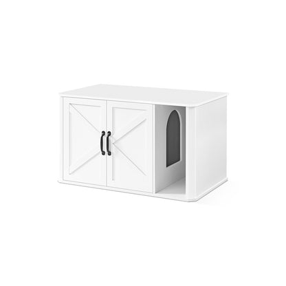 Modern Cat Litter Box Furniture Hidden with Front Entry - image 9