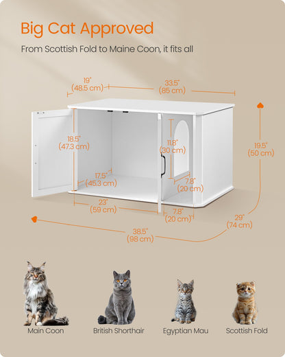 Modern Cat Litter Box Furniture Hidden with Front Entry - image 13
