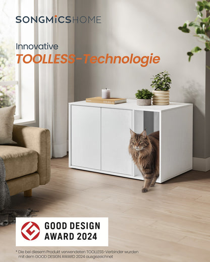 Superfast Toolless Assembly-Cat Litter Box Enclosure for Large Cats