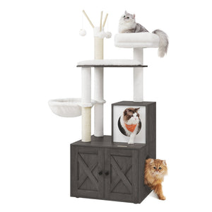 Cat Tree with Litter Box Enclosure - image 22
