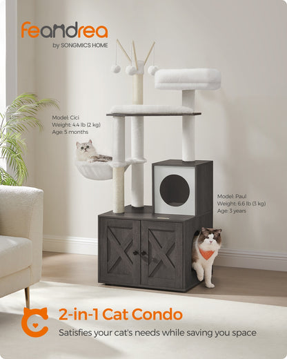 Cat Tree with Litter Box Enclosure - image 2