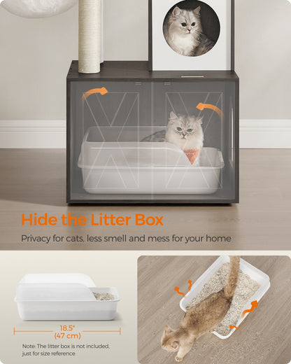 Cat Tree with Litter Box Enclosure - image 4