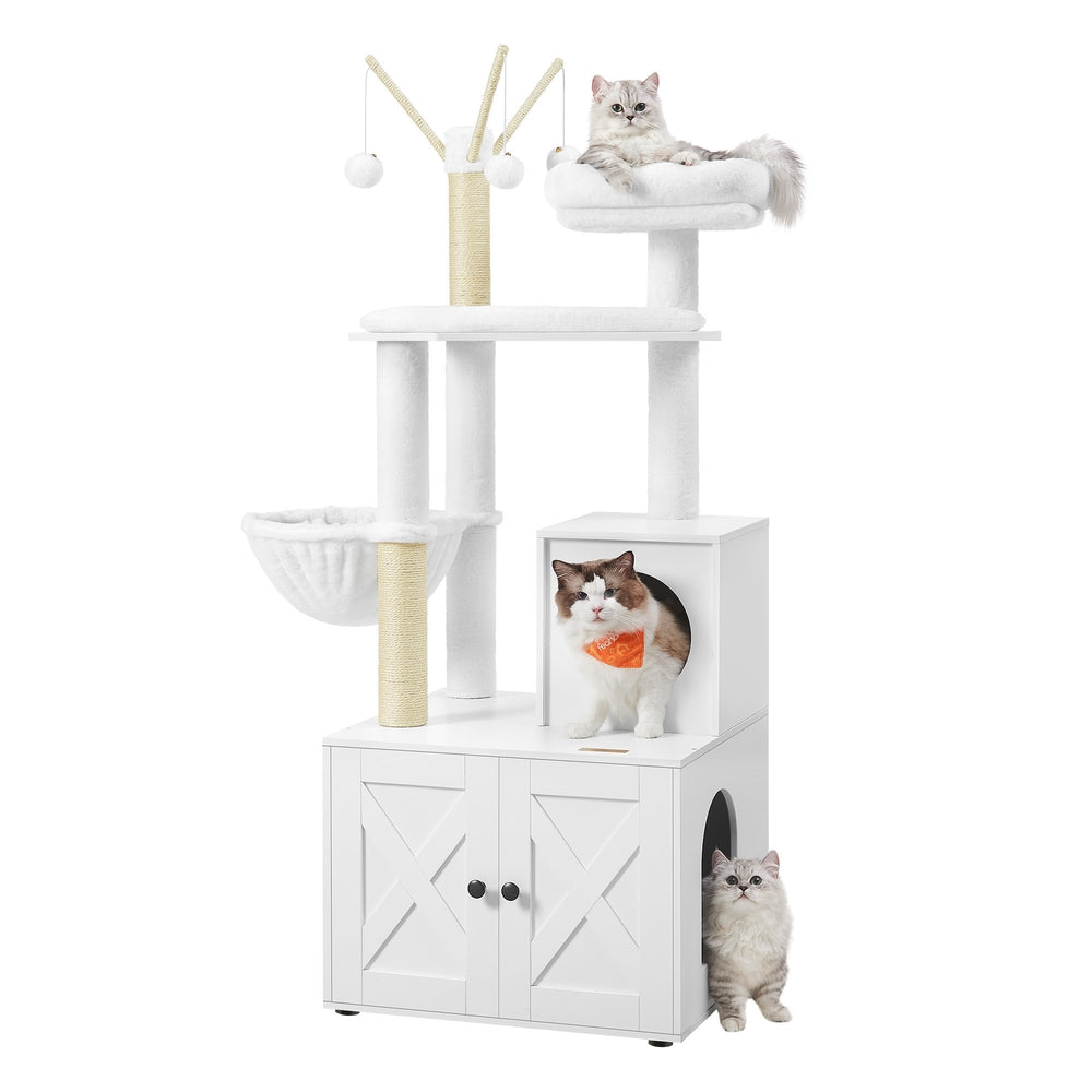 Cat Tree with Litter Box Enclosure - image 23