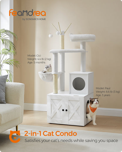 Cat Tree with Litter Box Enclosure - image 9