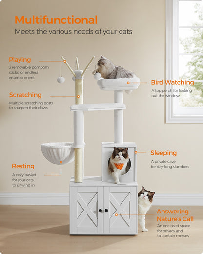 Cat Tree with Litter Box Enclosure - image 10