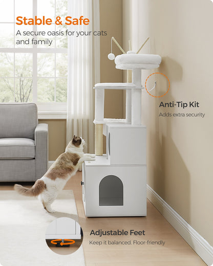 Cat Tree with Litter Box Enclosure - image 14