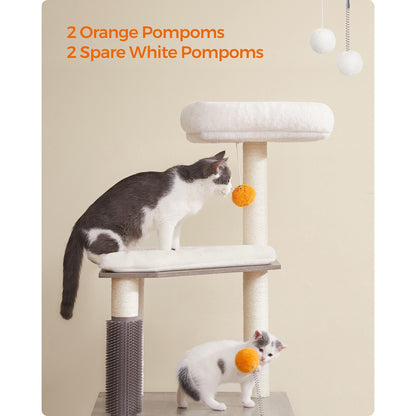 Cat Tree with Litter Box Enclosure Greige - image 8