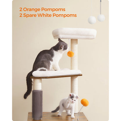 Cat Tree with Litter Box Enclosure Greige - image 17