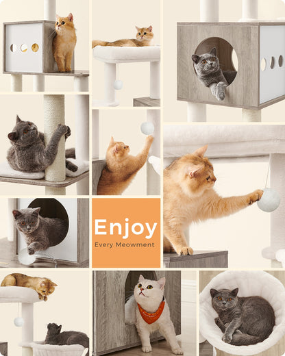 72.8-Inch Tall Cat Tree with Litter Box Enclosure - image 5