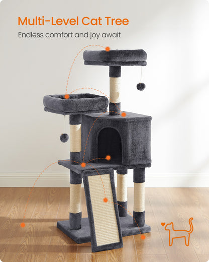 45.3-Inch Cat Condo with Scratching Post Smoky Gray - image 4