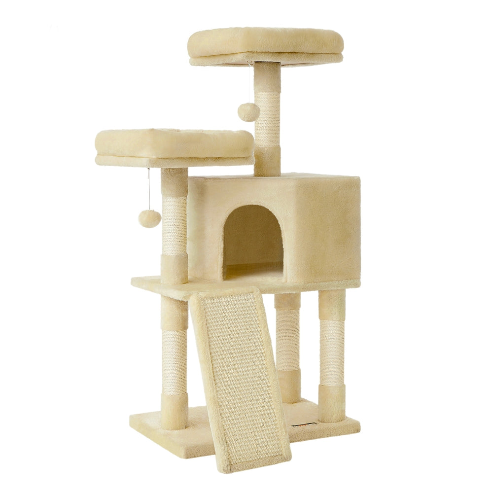 45.3-Inch Cat Condo with Scratching Post Smoky Gray - image 7