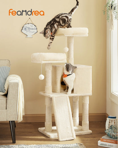 45.3-Inch Cat Condo with Scratching Post Smoky Gray - image 8