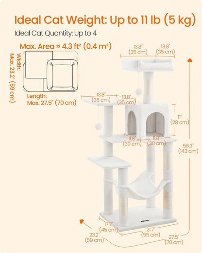 56.3-Inch Cat Tree for Indoor Cats - image 24