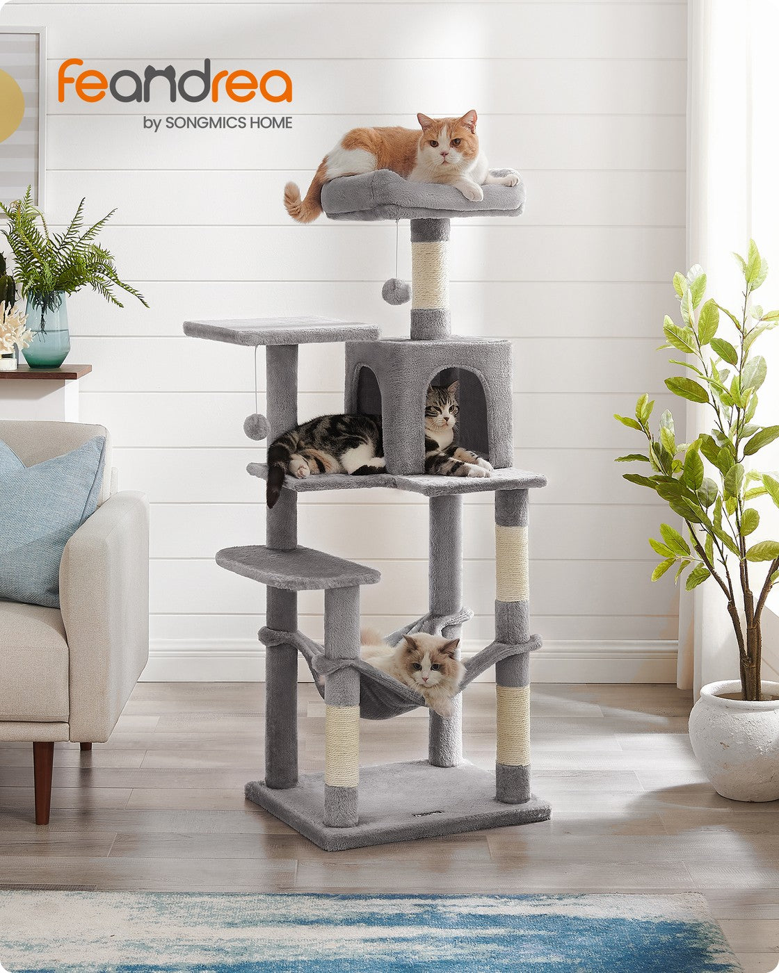 56.3-Inch Cat Tree for Indoor Cats - image 2