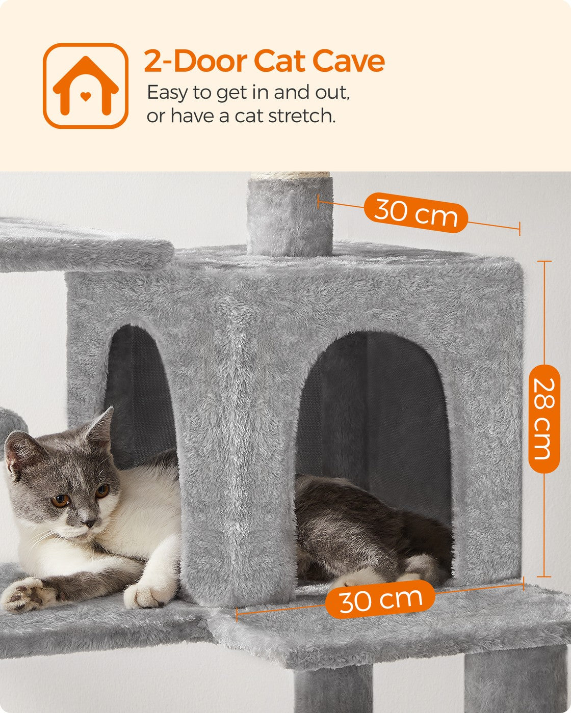 56.3-Inch Cat Tree for Indoor Cats - image 5