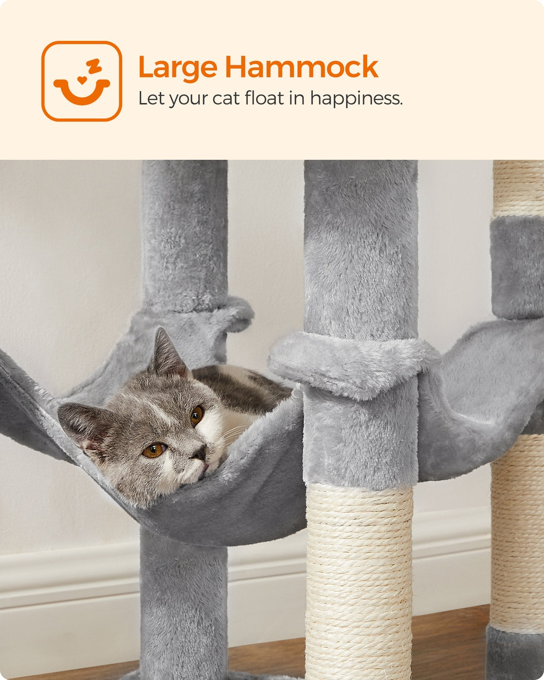 56.3-Inch Cat Tree for Indoor Cats - image 6