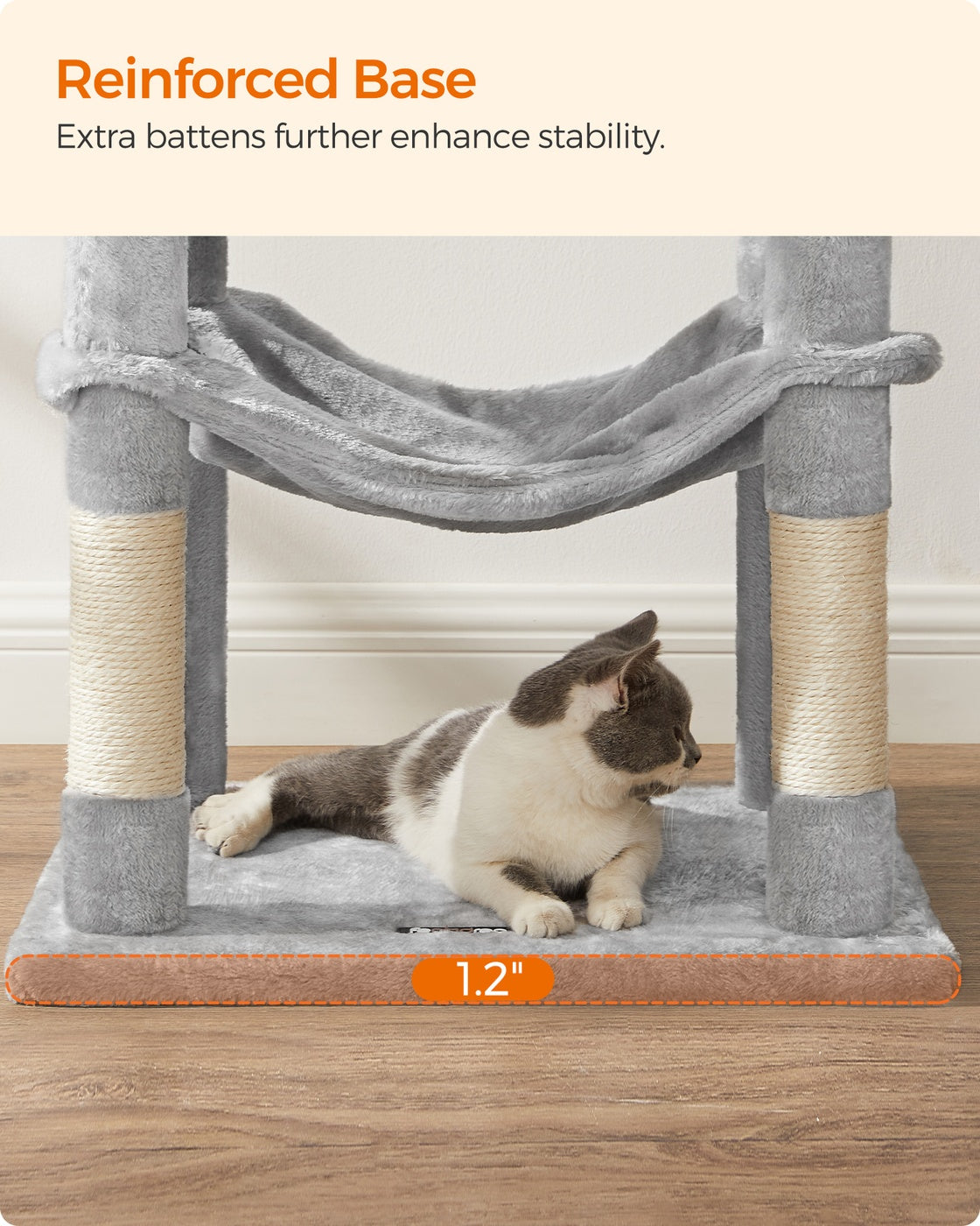 56.3-Inch Cat Tree for Indoor Cats - image 9