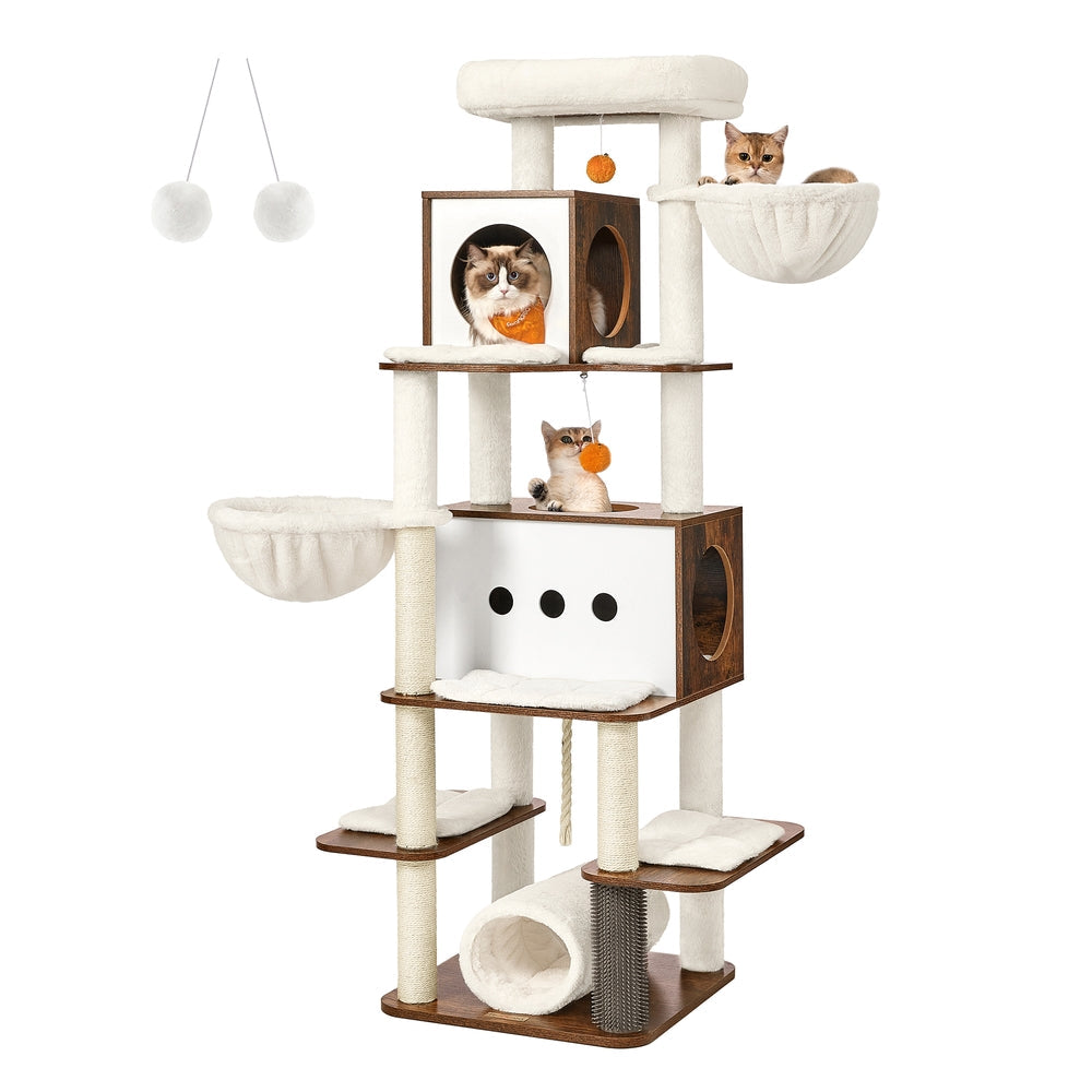 77.5-Inch Tall Modern Cat Tower for Large Indoor Cats - image 19