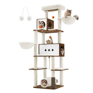 77.5-Inch Tall Modern Cat Tower for Large Indoor Cats - image 17