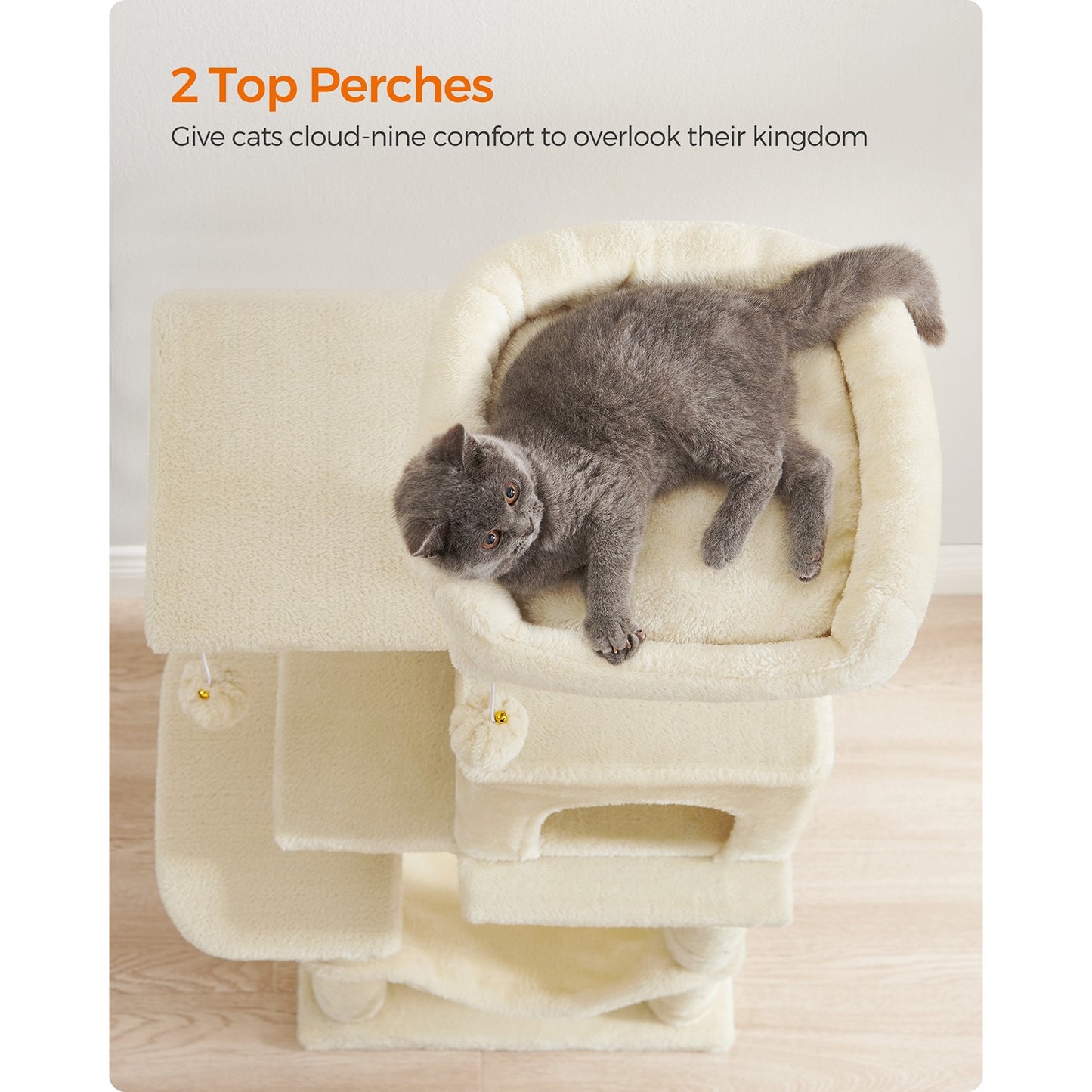 56.3-Inch Cat Tree for Indoor Cats - image 13