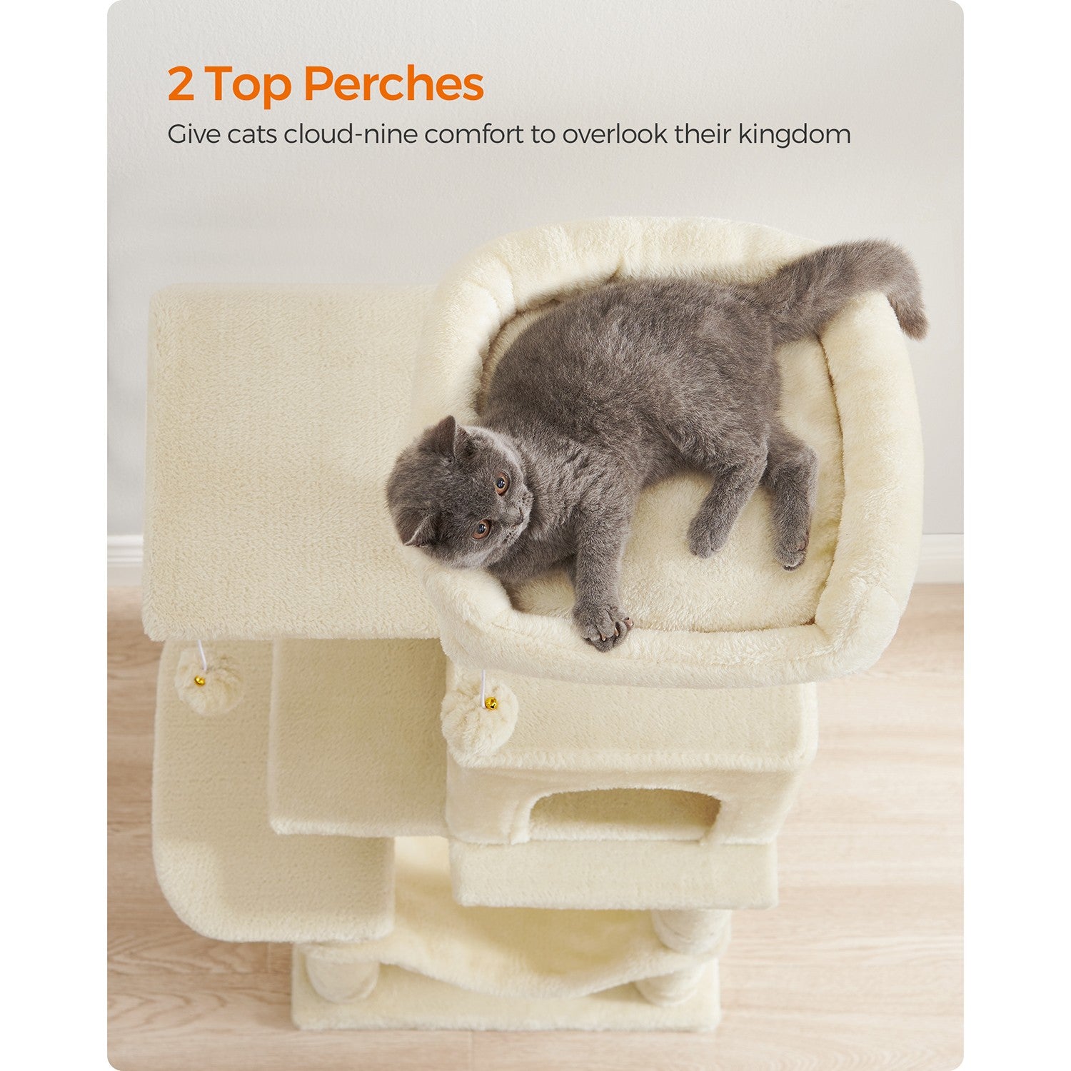 56.3-Inch Cat Tree for Indoor Cats - image 13