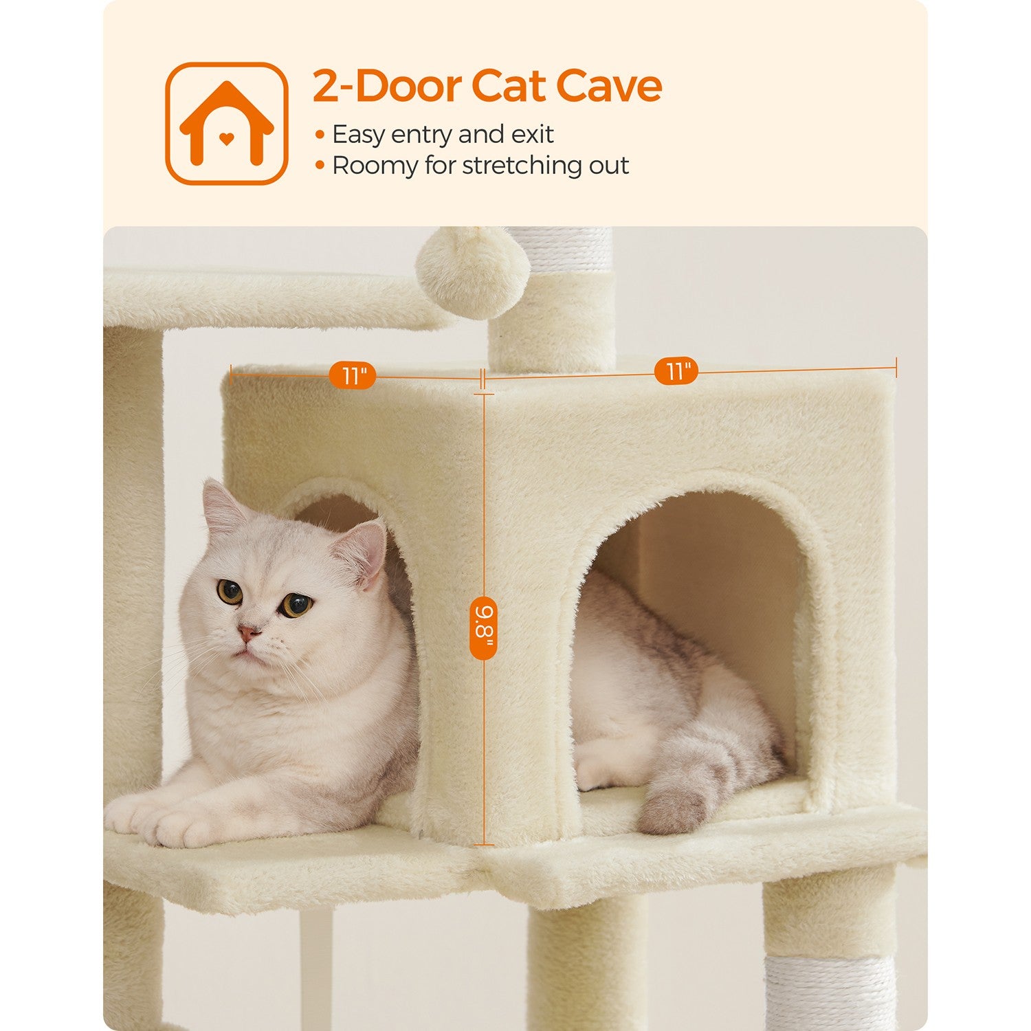 56.3-Inch Cat Tree for Indoor Cats - image 16